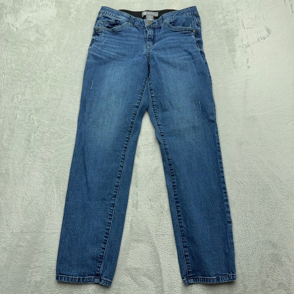 Democracy Jeans Women 6 Blue Absolution Straight Leg Stretch Denim Pants Medium